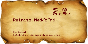 Reinitz Medárd névjegykártya